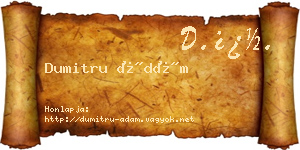 Dumitru Ádám névjegykártya